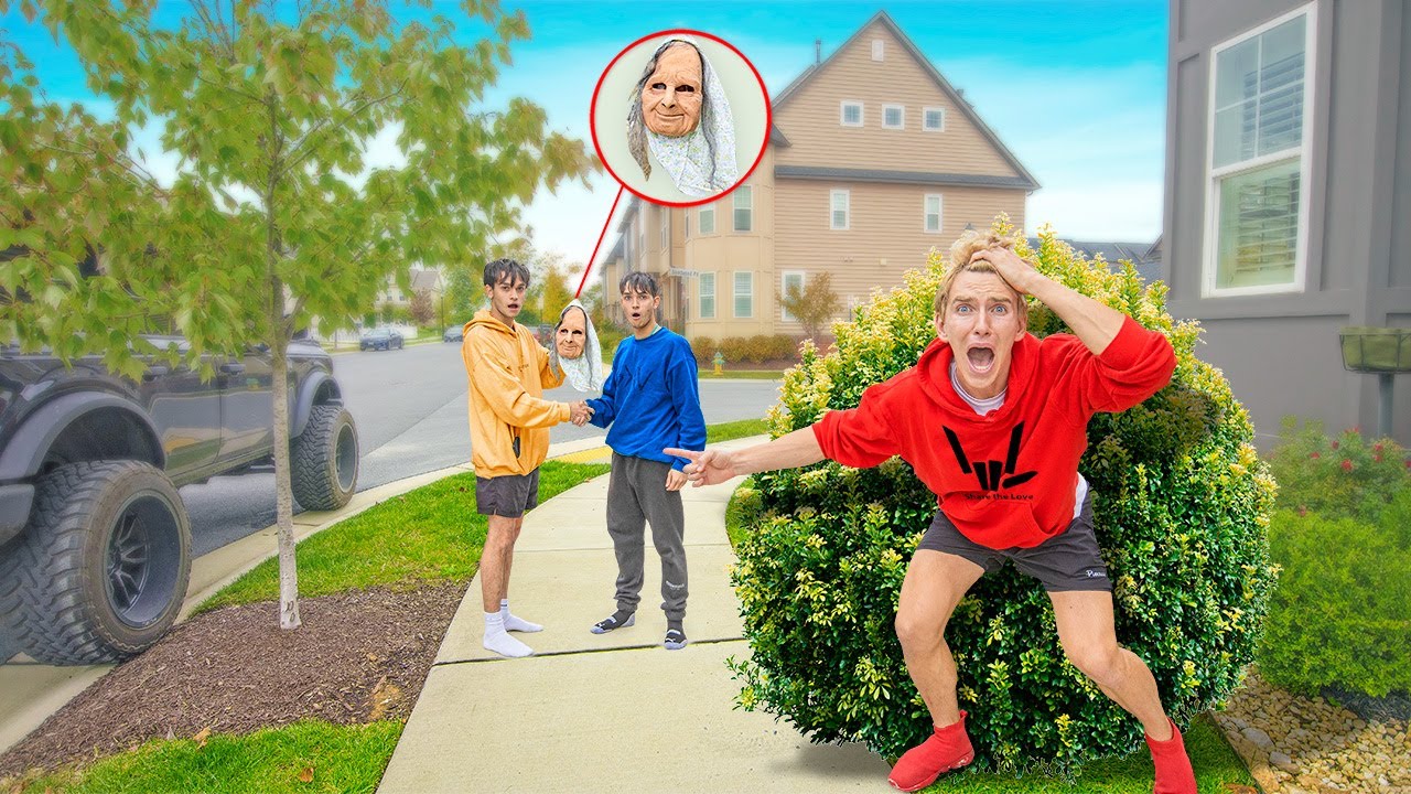 CAUGHT LUCAS AND MARCUS DOBRE UNDERCOVER as SCARY OLD LADY!!