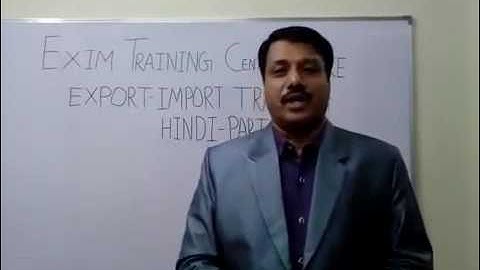 Export Import Training Part  1