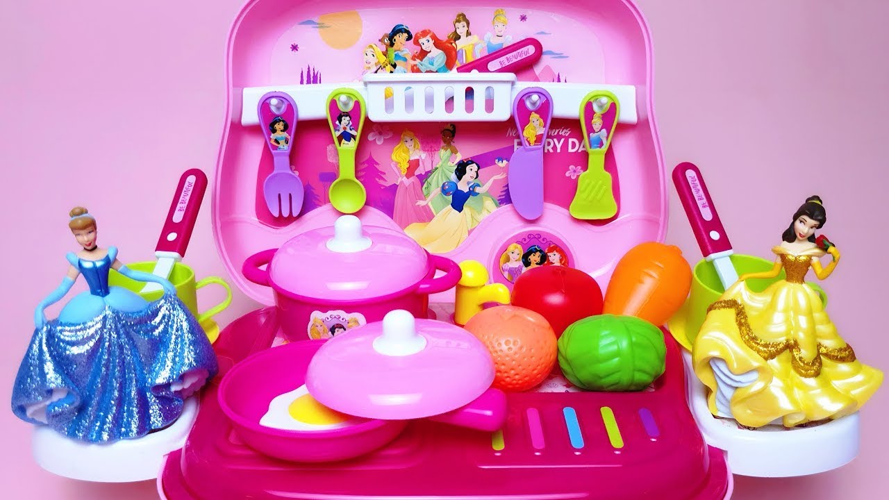 Disney Princess Kitchen Set Satisfying with Unboxing Compilation Toys ASMR