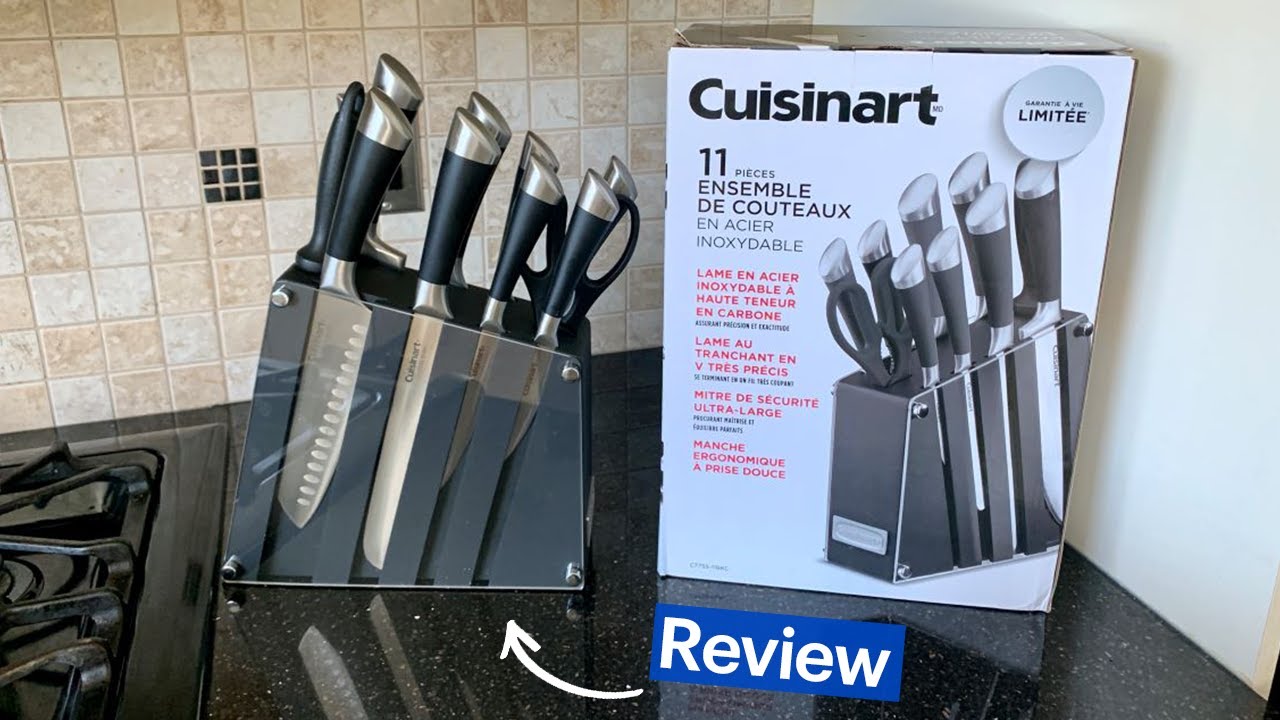 Beautiful White Cuisinart 15 piece Knife Set - Meal Prepping and