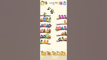 Bird sort calar game leval 912 #leveldesign #colorgame #gameartdesign #gameplay #gameart #game