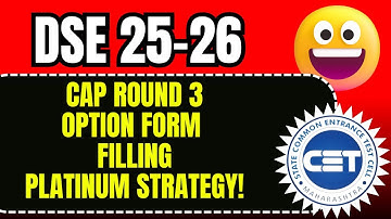 DSE CAP ROUND 3 OPTION FORM FILLING | DSE CAP ROUND 3 | DSE ADMISSION 2025 | DSE CAP ROUND 3 DATE