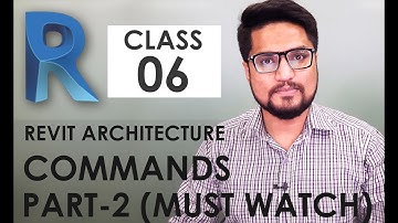 Revit Architecture Training - Class 6 - Detailed information about COMMANDS (Part-2) - Urdu / Hindi