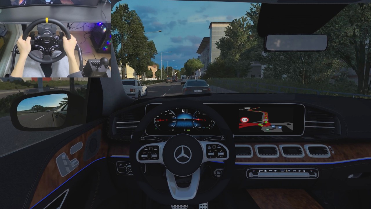 Mercedes-Benz W167 GLE-Class ┃Euro Truck Simulator 2 ┃MOZA R5 steering wheel