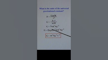 Units of Universal Gravitational Constant