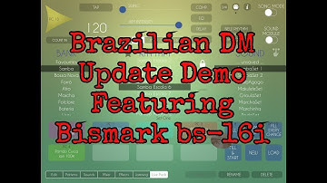 BRAZILIAN DM Drum Machine Update Tutorial Feat Bismark bs-16i - iPad Demo