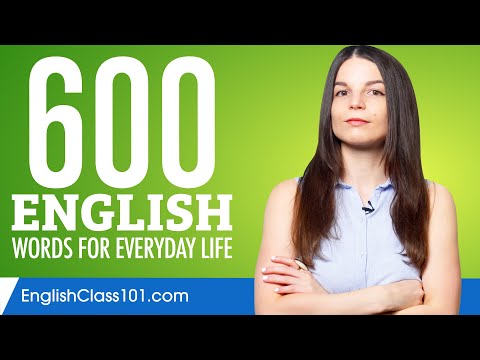 600 English Words For Everyday Life - Basic Vocabulary #30