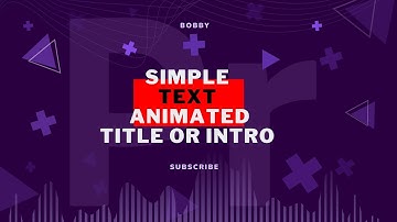 Simple text animated Title | Animated Text Effect | Intro Title Premiere Pro Tutorial