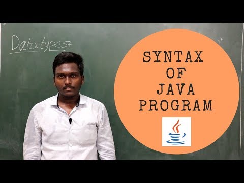 SYNTAX OF JAVA PROGRAM IN TELUGU