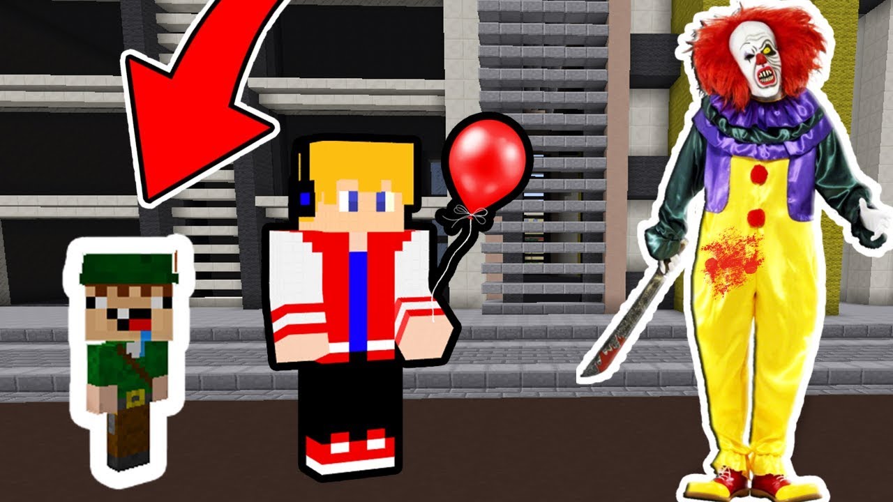 BEB NOOB DESCOBRE O ESCONDERIJO DO PALHAO ASSASSINO IT A COISA no MINECRAFT  It A Coisa