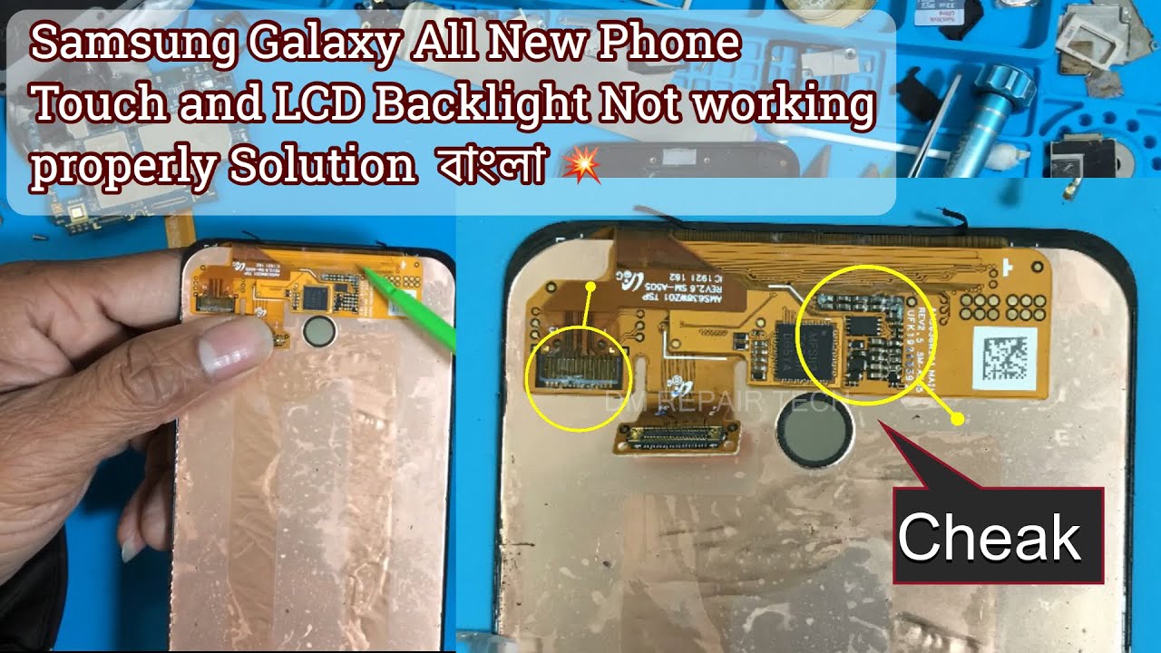 Samsung Galaxy All New Phone Display Light And Touch Not Working After Water Damage Fixed Done Youtube
