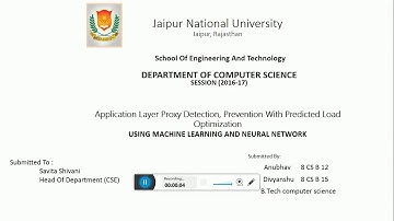 Application Layer Proxy Detection Project, Department of Computer Sciences, SOET - JNU