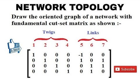 12. Formation of Oriented Graph From Cut- Set Matrix or Fundamental Cut- Set Matrix