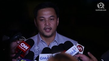 Eddie Garcia’s stepson Mikee Romero talks to the media