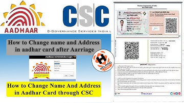 How to Change Address in Aadhar Card through CSC Aadhar UCL 2022 |  Adhaar ucl addres change