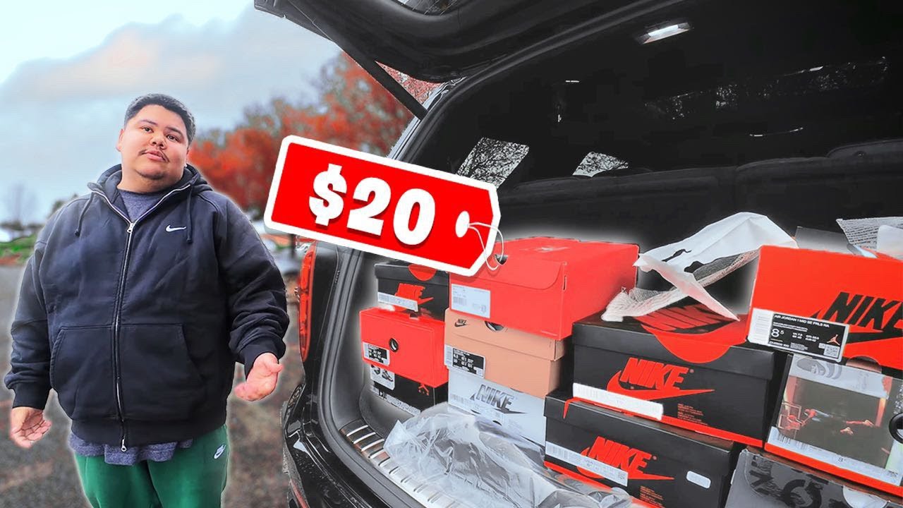 I BOUGHT JORDANS OUT OF HIS TRUNK FOR $20!