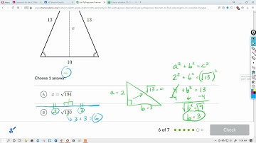 Use Pythagorean theorem to find isosceles triangle side lengths : Khan Academy