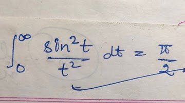 Prove that Integration 0 to ∞ sin²t/t² dt = π/2