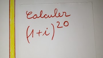 ♦️♦️Calculer (1+i)^20. 1 plus i à la puissance 20. 1+i exposant 20 nombre complexe forme exponentiel