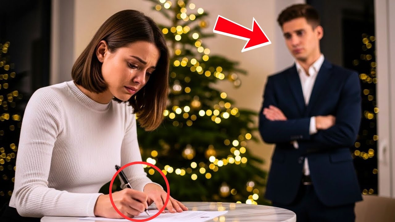 Sie reichte ihm an Weihnachten die Scheidungspapiere – ohne zu wissen, dass sie sein Kind trug