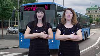 Hjulen på bussen med Sign Up