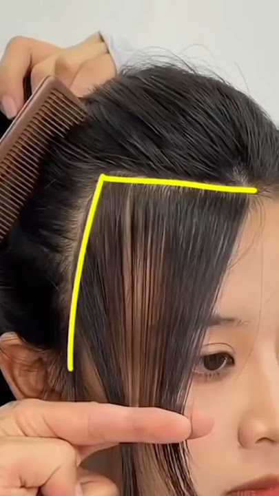 easy technique to cut front hair bang|front flick cutting|#shorts#trending#fashion#hairbangs