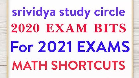 polycet 2025 practice bits from  2020 EXAM BITS for 2021 EXAMS for IIIT(RGUKT CET ) MATHS SHORTCUTS