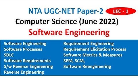 Software Engineering Important Concepts Detailed Explanation with  Examples | Lec-1 NTA UGC NET CS