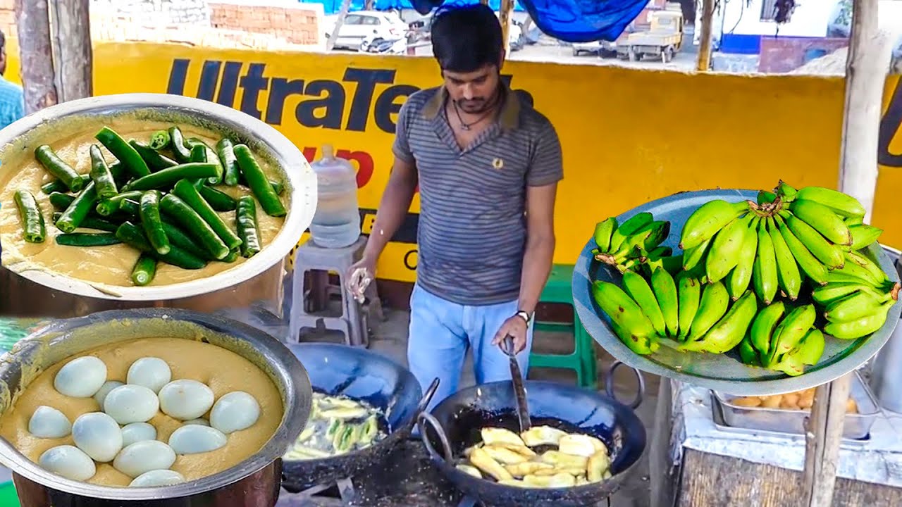 Yummy Mirchi Bajji , Banana Bajji & Egg Bonda Recipes | India