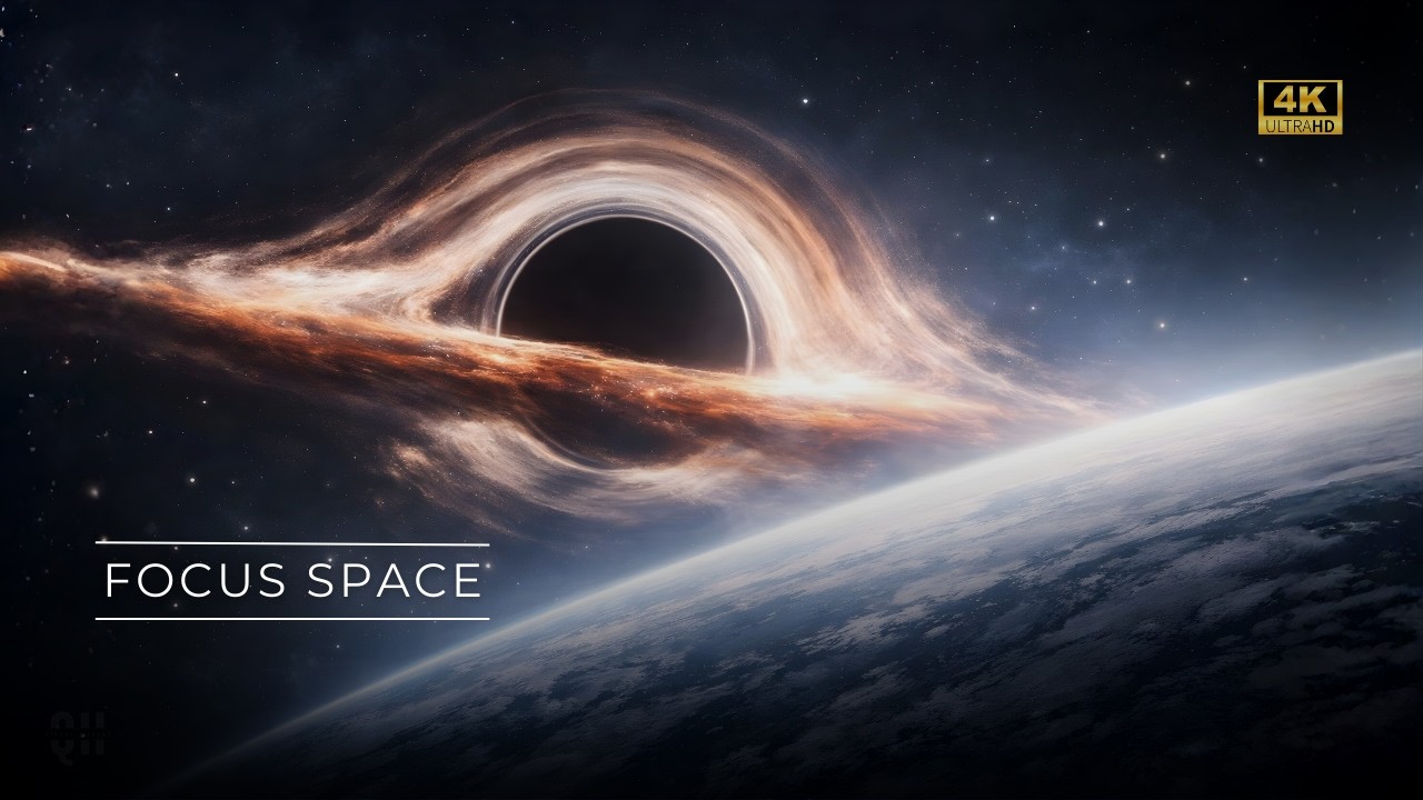 Space Ambience – Ambient Background Video for Study & Work – 6 Hours – 4K