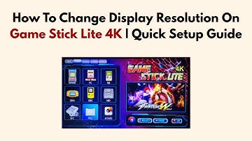 How To Change Display Resolution On Game Stick Lite 4K | Quick Setup Guide
