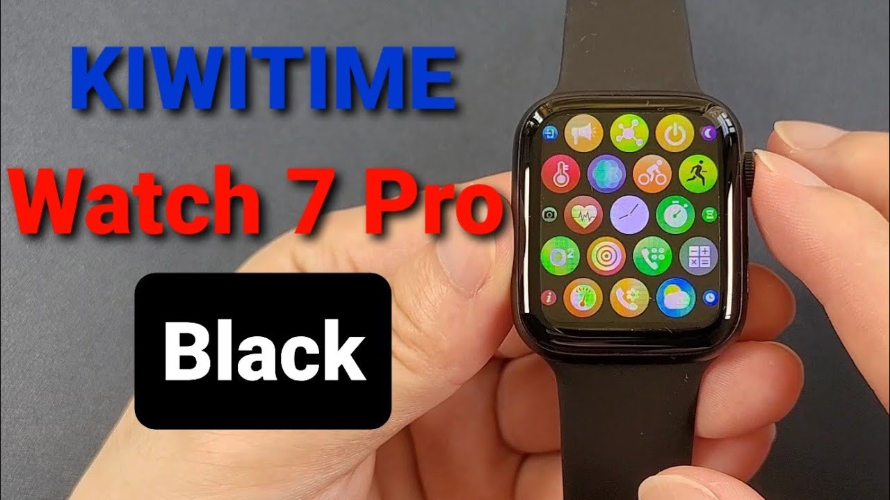 KIWITIME Watch 7 Pro IWO W37 PRO Smartwatch Black Color Unbox & Quick  View-Always On Display 