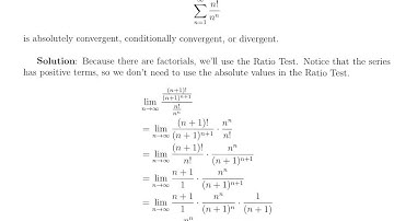 8.5 Ratio Test Example 1