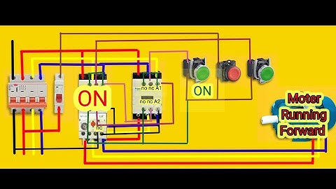 Forward Reverse circuits will interlock each other Magnetic contactor | #electronic #animation