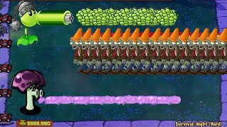 Plant vs Zombies Hack - Scaredy Shroom, Gatling Pea vs 999 Zombies