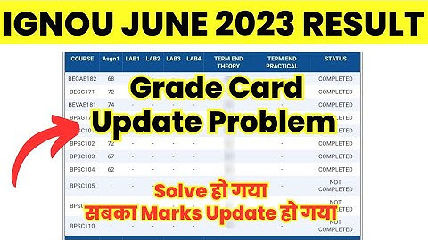 IGNOU Grade Card Problem ठीक हो गया आपका हुआ या नहीं | Ignou result update 2023