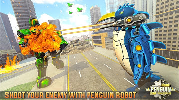 Penguin Robot Car Game: Robot Transforming Games