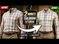 How To Tailor A Dress Shirt In 2 Minutes (ZERO Experience Needed) - YouTube