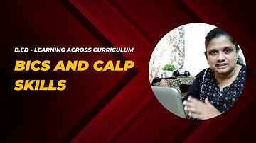B.Ed - BICS AND CALP SKILLS #languageacrossthecurriculum #bed1stsemester #bednotes #education