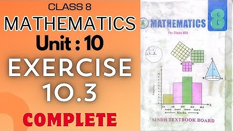 Exercise 10.3 Unit 10 Class 8 Mathematics Sindh textbook | @UsamaSiddiqOfficial