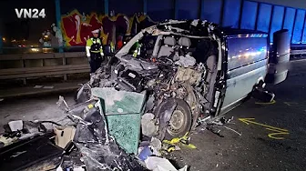 VN24 - Craftsman's VW van crashes into truck at the end of a traffic jam