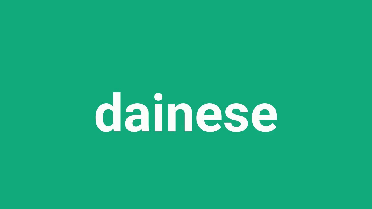 How To Pronounce Dainese In American Accent YouTube