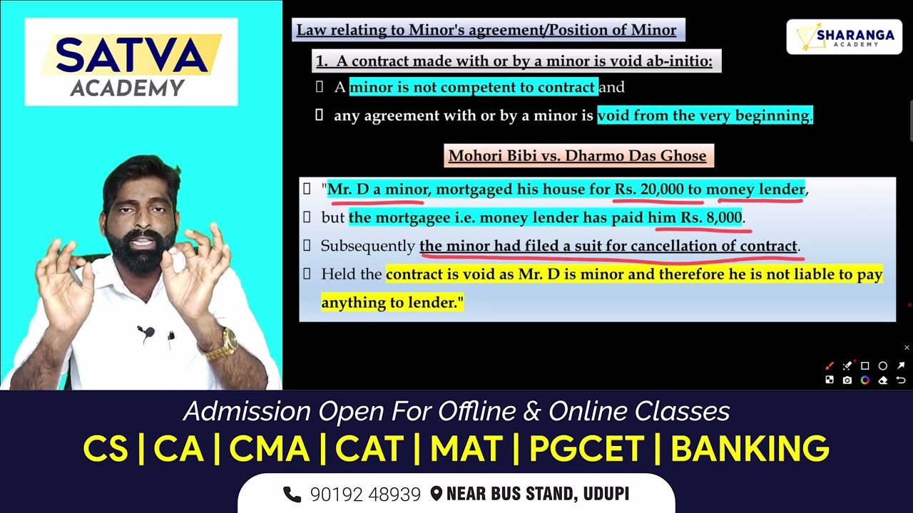 Capacity to contract | Indian Contract Act | Promise | Law Education | LLB | Judiciary