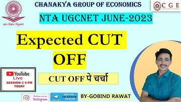 EXPECTED CUT OFF -UGCNET JUNE 2023