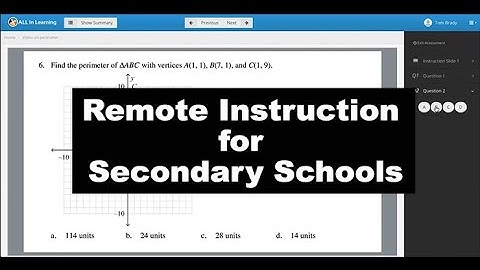Remote Instruction for Secondary Schools