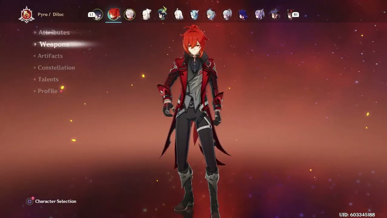 Genshin Impact Wolves' Gravestone vs Redhorn on Diluc