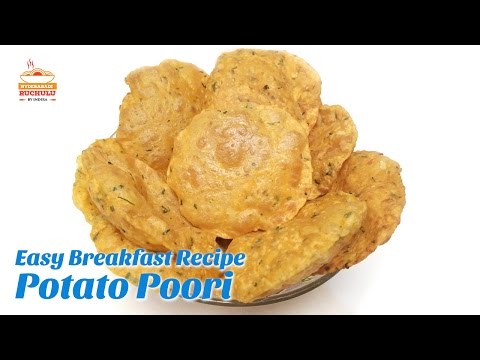 Aloo Puri Recipe - Potato Poori Recipe - Wheat Flour Potato Poori - breakfast Recipe - Kids Recipe