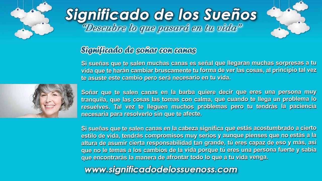que significa fantasear que me salen canas