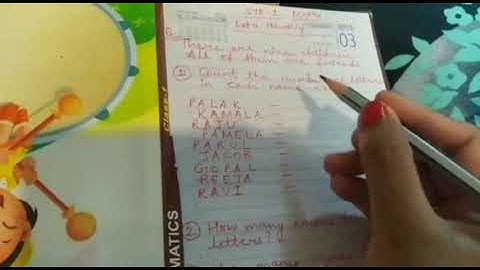 STD-1, MATHS_ DATA HANDLING EXERCISE