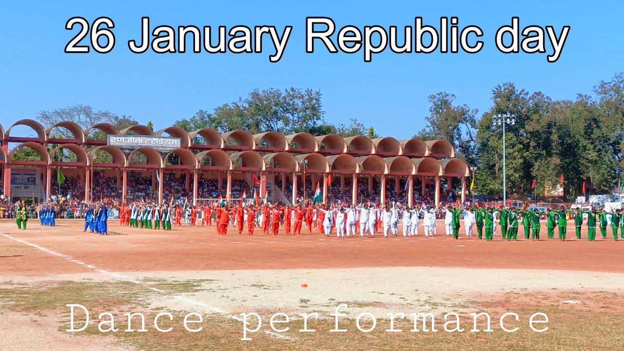 26 January 2024 Republic day Dance performance Ranjita Stadium Jashpur ...